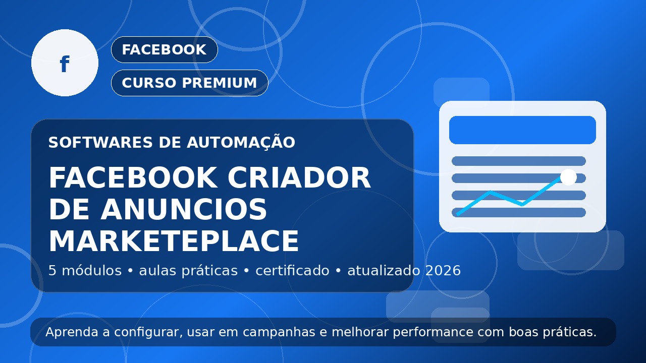 Curso Facebook Criador de Anuncios Marketeplace