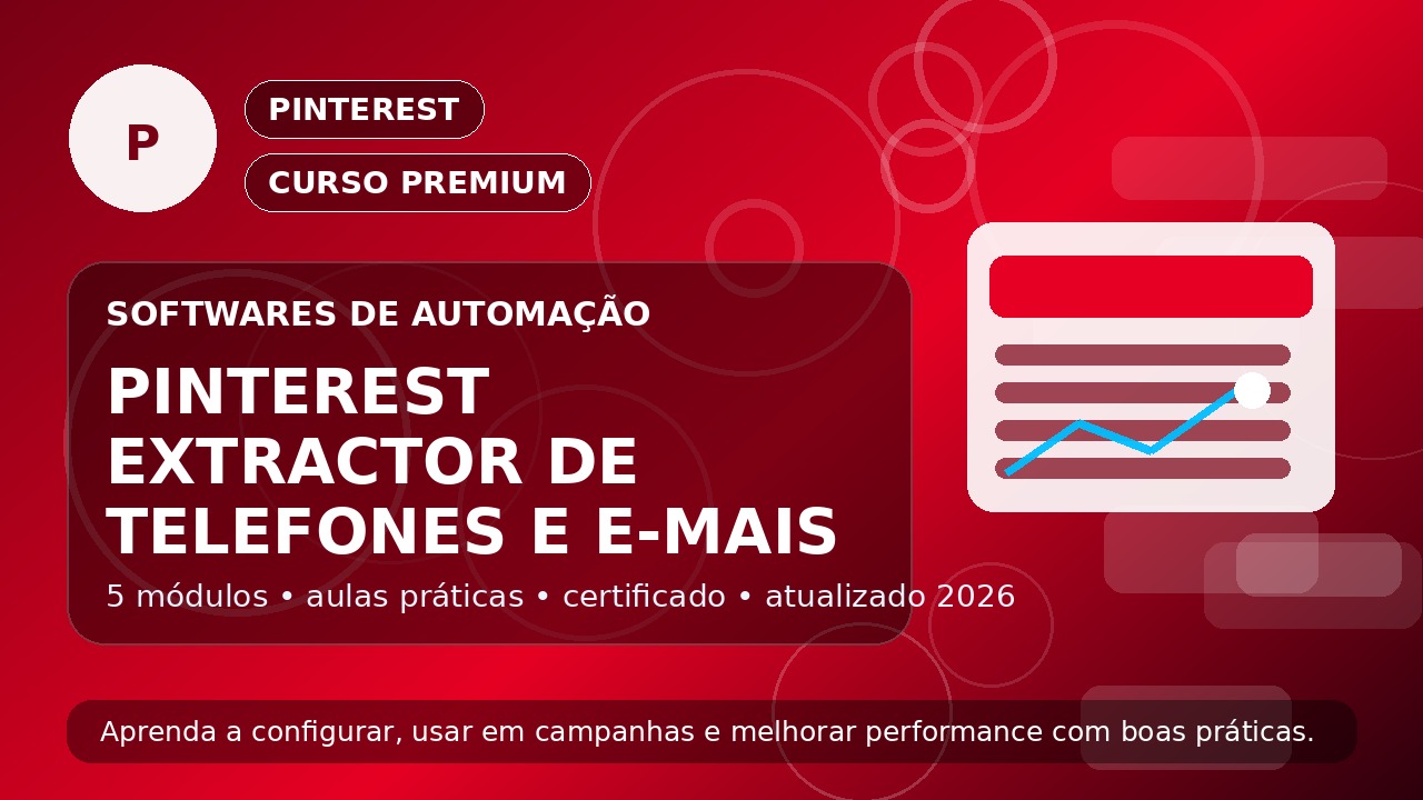 Curso Pinterest Extractor de Telefones e E-mais
